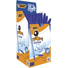 Bic Cristal Soft, Penna a Sfera, 50 Pezzi, Blu