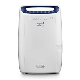 De'Longhi DEX212F Tasciugo AriaDry Deumidificatore Ambiente Casa, 300 W, 12 Litri, 37 Decibel, Plastica, Bianco, 22 x 33.4 x 50.