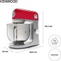 Kenwood KMX750RD Impastatrice Planetaria Kitchen Machine kMix, Robot da Cucina Mixer, 1000 W, 5 Litri, Acciaio, Plastica, Rosso
