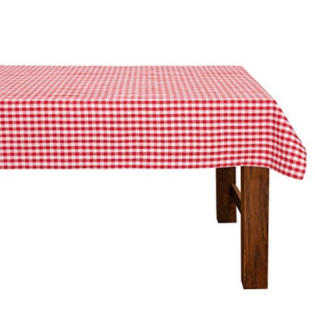 FILU tovaglia Rosso/Bianco a Scacchi, 140 x 220 cm (Colore e Dimensioni selezionabili), 100% Cotone