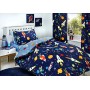 Bedlam Supersonic Glow in the Dark set copripiumino, poliestere/cotone, blu, singolo