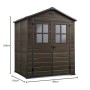 Keter Casetta da Giardino Scala 6x5 DD, Resina, Marrone, 185 x 152 x 226 cm