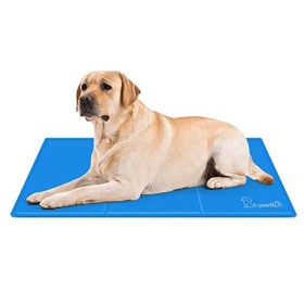 Pecute Tappetino raffreddamento cane Grandi 90*50 cm - gel non tossico - sistema di auto raffreddamento - perfetto per cani e ga