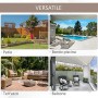 Outsunny Ombrellone Doppio in Acciaio e Poliestere Anti-UV Impermeabile con Manovella, Colore: Marrone, 270 x 440 x 250cm