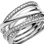Pandora - 190919CZ-58, Anello in argento con zirconia donna, bianco, 18