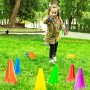 Paochocky 30 Pezzi 3 in 1 Anello Toss Giocattoli Set, Nylon Bean Bags Anelli di Lancio Coni Multicolori Giochi da Esterno Ideale