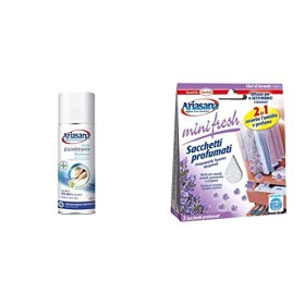 Ariasana Spray Disinfettante Multiuso 2-in-1, Presidio Medico Chirurgico, 1 x 150 ml + Minifresh 2 Sacchetti Profumati alla Lava