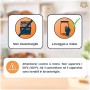 Luxury & Grace Pack 4 Barattoli di Polietilene Alimentare, 0,70 L - 1,1 L - 1,3 L e 1,5 L. Contenitori con Coperchi in Alluminio