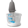 Philips HR3746/00 - Sbattitore manuale (450 Watt, con supporto con ciotola per miscelazione, 5 velocità più turbo), bianco/gri