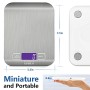 GPISEN Bilancia da Cucina Smart Digitale con Funzione Tare,5kg/11 lbs Professionale Acciaio Inox Alta Precision Bilancia Elettro