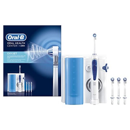 Oral-B Oxyjet Idropulsore con Sistema di Pulizia in Profondità e Tecnologia con Microbollicine, 4 Testine