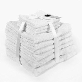 Dreamscene morbido asciugamani Set Regalo, Cotone, Bianco, 10 pezzi
