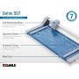 Dahle 507 - Taglierina, modello 2020, capacità di taglio 8 fogli, fino a DIN A4, colore: Blu