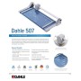 Dahle 507 - Taglierina, modello 2020, capacità di taglio 8 fogli, fino a DIN A4, colore: Blu