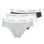 Calvin Klein 3P Hip Brief Intimo, Multicolore (Black White & Grey), Medium (Pacco da 3) Uomo