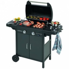 Campingaz 2 Series D Barbecue a Gas Serie 2 Classic EXS Vario a 2 fuochi, Potenza 7,5 kW, Griglia e Piastra in ghisa, 1 Tavolo L