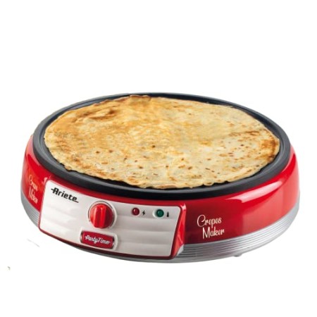 Ariete Maker Piastra elettrica per Crepes, 1000 W, Antiaderente, Rosso