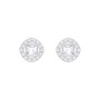 Swarovski Orecchini Angelic Square, Bianco, Placcatura Rodio