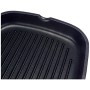 Lagostina Easy Grill, Bistecchiera Rettangolare, Antiaderente, Alluminio Pressofuso, Nero, Diametro 24 x 32 cm