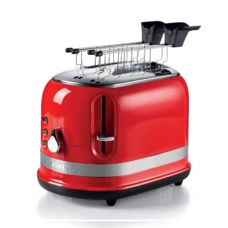 Ariete 149 Rosso Tostapane 2 fette Moderna con pinze, Espulsione Automatica, Cassetto raccogli briciole, Funzione scongelamento 