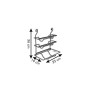 Tescoma 900056 Monti Portarotoli da Cucina, 33 cm per 3 Rotoli