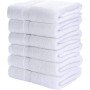Utopia Towels - 6 Asciugamani da Palestra - Asciugamano da Bagno Piccolo - 100% Cotone (56 x 112 cm) (Bianco)