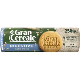 Gran Cereale Biscotti Digestive con Malto D'Orzo, Biscotti Digestivi Ricchi di Fibra e Fosforo - 250 g