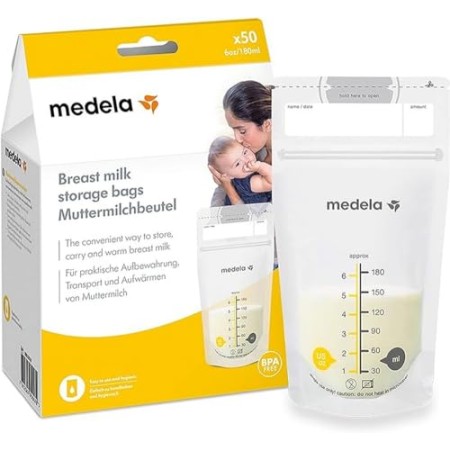 Medela 8.041 Sacche per la Conservazione del Latte Materno, Ideali per il Trasporto e la Conservazione in Modo Semplice e Igieni
