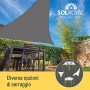 Sol Royal Tenda a Vela Impermeabile Triangolare 360x360x360 cm SolVision PS9 - Protezione Anti Raggi UV - Antracite