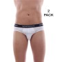 Emporio Armani Mens Knit 2 Pack Brie Slip, Multicolore (Bianco/Marine), M (Pacco da 2) Uomo