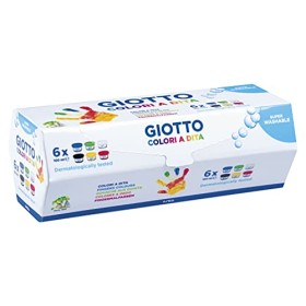 Giotto 534100-6 Barattoli 100 ml Tempera a Dita