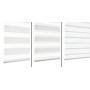 Deco Company Tapparella a doppio rullo avvolgibile, Design a strisce trasparenti e opache, Kit montaggio incluso, Bianco, 80 x 1