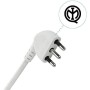 Electraline 62038 Multipresa con 9 Posti, 3 Polivalenti e 6 Bivalenti 10/16A, Bianco, 3 m