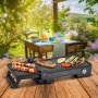 Ariete 1916 Griglia Elettrica liscia e rigata con barbecue a contatto, 2200 W, Piastre antiaderenti, Nero