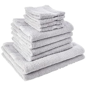 Highams morbido asciugamani Set Regalo, Cotone, Grigio Argento, 10 pezzi