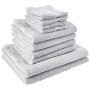 Highams morbido asciugamani Set Regalo, Cotone, Grigio Argento, 10 pezzi