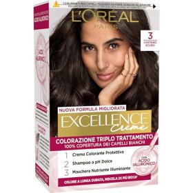 L'Oréal Paris Excellence Crema Colorante Triplo Trattamento Avanzato, 3 Castano Scuro