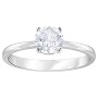 Swarovski Anello Attract, Bianco, Placcatura Rodio, Misura 52