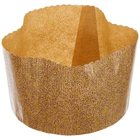 IBILI Stampo per panettone, USA e Getta, Realizzato in Carta, di Colore Marrone, Dimensioni di 20 x 20 x 12 cm, RIF. 746509, Alt