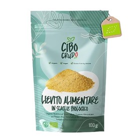CiboCrudo Lievito Alimentare in Scaglie Bio, Naturalmente Senza Glutine, Senza Lattosio, Privato di Agenti Lievitanti, da Usare 
