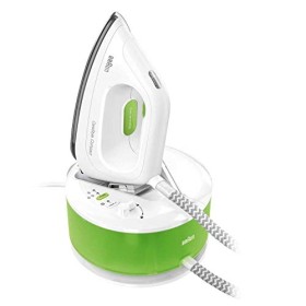 Braun CareStyle Compact IS2055GR, Ferro generatore di vapore, 2200 W, 1.3 Litri, 5 bar, sistema iCare delicato sui tessuti, Bian
