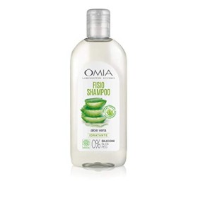 Omia - Fisio Shampoo Eco Bio con Aloe Vera del Salento, Adatto ad un Uso Frequente, per Capelli Secchi, Dona Luminosità al Cape