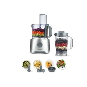 Kenwood FDP302SI MultiPro Compact Food Processor, Robot da Cucina con Frullatore, 800 W, 2,1 Litri, Argento