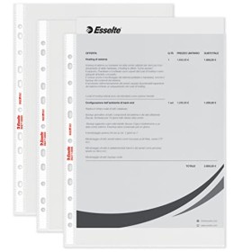 ESSELTE Buste perforate ESSENTIALS - PPL antiriflesso - f.to 21 x 29,7 cm - 392713000