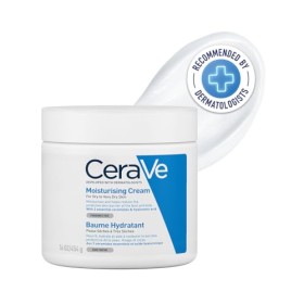 CeraVe, Crema Idratante, 454g / 16oz, Crema idratante quotidiana per viso, corpo e mani per un'idratazione istantanea e duratura