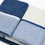 Creole Riga Asciugamani da Bagno, Cotone, Bianco/Blu, 1+1, 4 unità