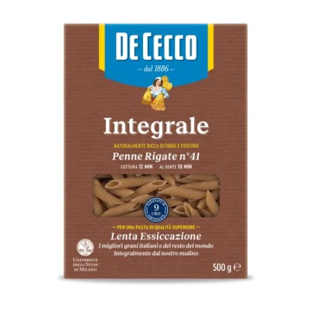 De Cecco Penne Rigate Integrali - 500 g
