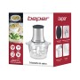 Beper P102ROB001 Tritatutto in vetro, Contenitore in vetro, Corpo in Abs, Doppia coppia di lame in acciaio,2 velocità, base ant