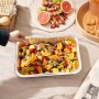 25 Extra Grande Teglie Alluminio Usa e Getta, Vaschette Monouso, Contenitori Alluminio, 37x22cm - Perfette per Cottura al Forno,
