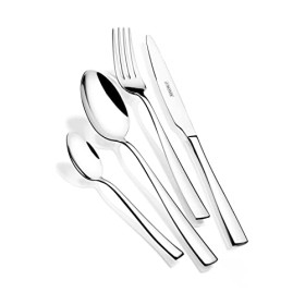 Monix Siena Set con coltello per lombata, Acciaio Inox, Grigio, 8.5x14.5x24 cm, 24 Pezzi